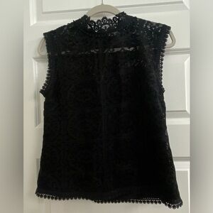 New Black Lace Top
